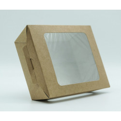 Cutie carton natur cu fereastra (pentru paste) - 800 ml