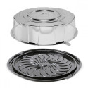 Capac plastic PET reciclabil, pentru tort decorat - Ø25 H6