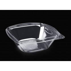 Bol salata patrat transparent - 1000cc