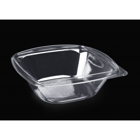 Bol salata patrat transparent - 1000cc
