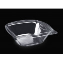 Bol salată,patrat, transparent - 1000cc