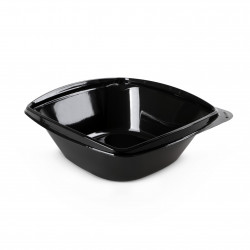 Bol salata patrat, Negru - 1000cc